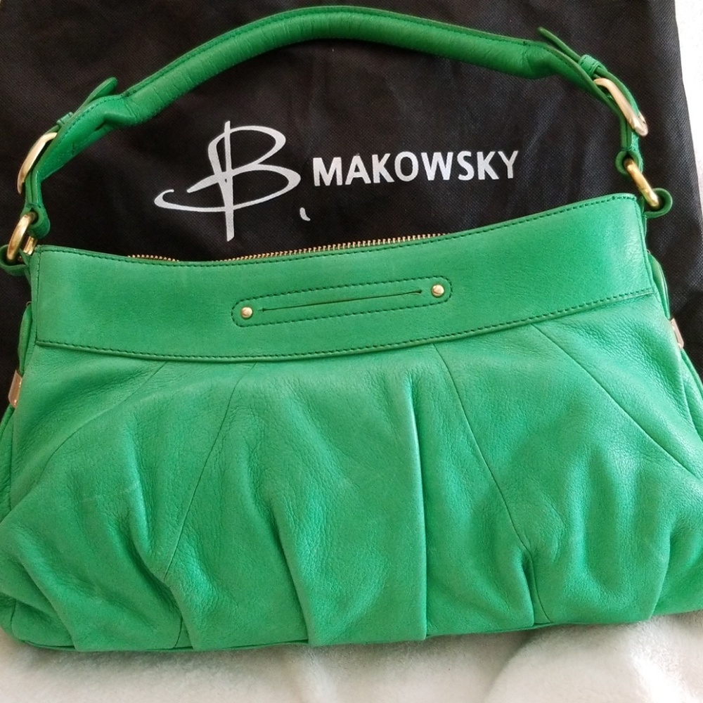B Makowsky Genuine Leather Shoulder Bag